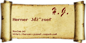 Herner József névjegykártya